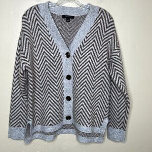 Ann Taylor Brown and Gray Chevron Cardigan